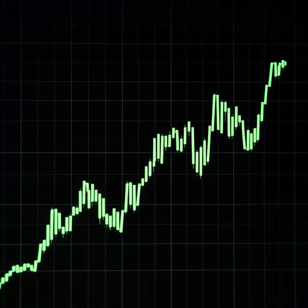 A technical chart showing consumer behavior patterns, green